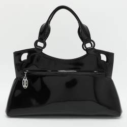 Cartier Black Patent Leather Small Marcello De Cartier Tote