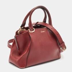 Cartier Red Leather Mini C de Cartier Satchel