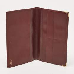 Cartier Burgundy Leather Must de Cartier Bifold Long Wallet