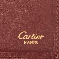 Cartier Burgundy Leather Must de Cartier Bifold Long Wallet