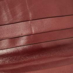 Cartier Burgundy Leather Must de Cartier Bifold Long Wallet