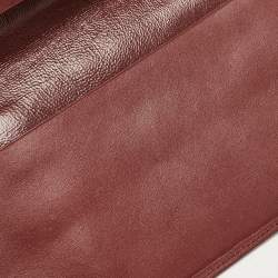 Cartier Burgundy Leather Must de Cartier Bifold Long Wallet