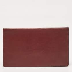 Cartier Burgundy Leather Must de Cartier Bifold Long Wallet