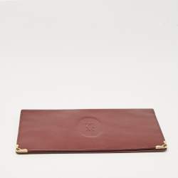 Cartier Burgundy Leather Must de Cartier Bifold Long Wallet