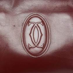 Cartier Burgundy Leather Les Must de Cartier Shoulder Bag
