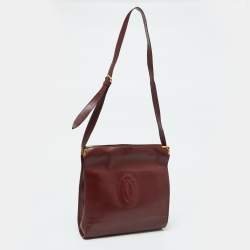 Cartier Burgundy Leather Les Must de Cartier Shoulder Bag