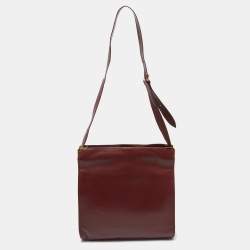 Cartier Burgundy Leather Les Must de Cartier Shoulder Bag
