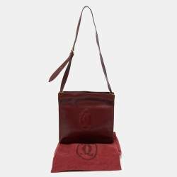 Cartier Burgundy Leather Les Must de Cartier Shoulder Bag