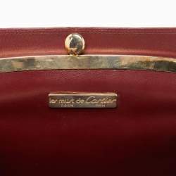 Cartier Burgundy Leather Les Must de Cartier Shoulder Bag