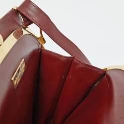 Cartier Burgundy Leather Les Must de Cartier Shoulder Bag