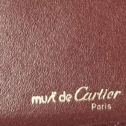 Cartier Red Leather Must de Cartier Bifold Long Wallet