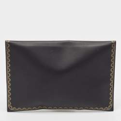 Cartier Black Leather Guirlande de Cartier Clutch