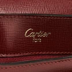 Cartier Burgundy Leather Happy Birthday Hobo