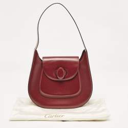 Cartier Burgundy Leather Happy Birthday Hobo