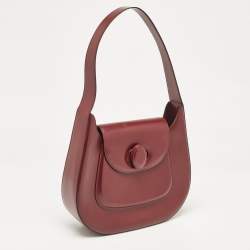 Cartier Burgundy Leather Happy Birthday Hobo