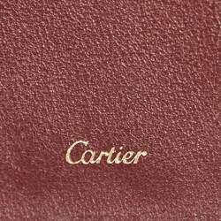 Cartier Burgundy Leather Must de Cartier Long Bifold Wallet