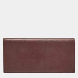 Cartier Burgundy Leather Must de Cartier Long Bifold Wallet