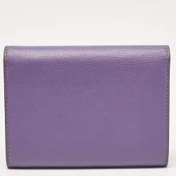 Cartier Purple Leather C de Cartier Compact Wallet