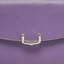 Cartier Purple Leather C de Cartier Compact Wallet