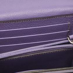 Cartier Purple Leather C de Cartier Compact Wallet