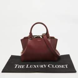 Cartier Dark Red Leather Mini C de Cartier Satchel