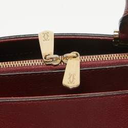 Cartier Dark Red Leather Mini C de Cartier Satchel