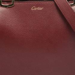 Cartier Dark Red Leather Mini C de Cartier Satchel