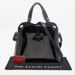 Cartier Black Patent and Leather Marcello de Cartier Satchel