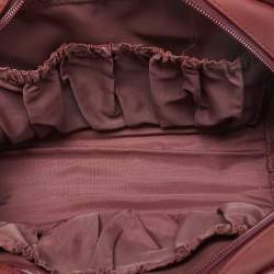 Cartier Burgundy Leather Must de Cartier Zip Pouch Clutch