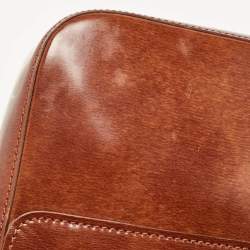 Pre Owned Cartier Brown Glossy Leather Panthere de Cartier Shoulder Bag