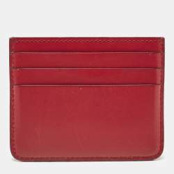 Cartier Dark Red Leather C De Cartier Card Holder