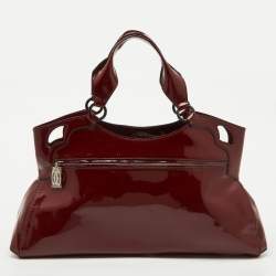 Cartier Burgundy Patent Leather Large Marcello de Cartier Bag