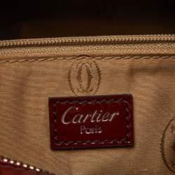 Cartier Burgundy Patent Leather Large Marcello de Cartier Bag