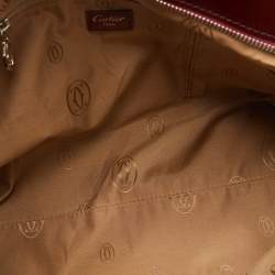 Cartier Burgundy Patent Leather Large Marcello de Cartier Bag