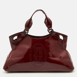 Cartier Burgundy Patent Leather Large Marcello de Cartier Bag