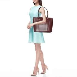 Cartier Burgundy Leather Must de Cartier Tote