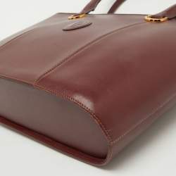 Cartier Burgundy Leather Must de Cartier Tote