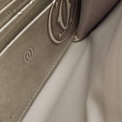 Pre Owned Cartier Grey Leather Happy Birthday Continental Wallet