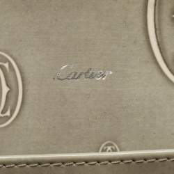 Pre Owned Cartier Grey Leather Happy Birthday Continental Wallet