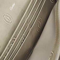 Pre Owned Cartier Grey Leather Happy Birthday Continental Wallet