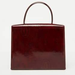Cartier Red Patent Leather Happy Birthday Top Handle Bag