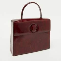 Cartier Red Patent Leather Happy Birthday Top Handle Bag