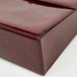 Cartier Red Patent Leather Happy Birthday Top Handle Bag