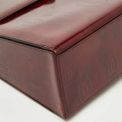 Cartier Red Patent Leather Happy Birthday Top Handle Bag