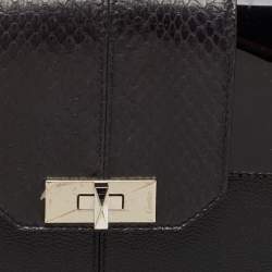 Cartier Black Python, Patent and Leather Feminine Line Tote