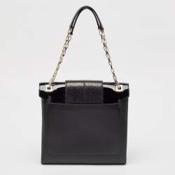 Cartier Black Python, Patent and Leather Feminine Line Tote