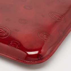 Pre Owned Cartier Red Glossy Leather Happy Birthday Tote