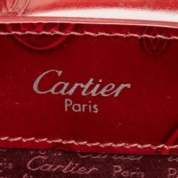 Pre Owned Cartier Red Glossy Leather Happy Birthday Tote