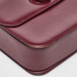 Cartier Burgundy Leather Must de Cartier Flap Shoulder Bag