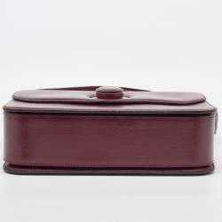 Cartier Burgundy Leather Must de Cartier Flap Shoulder Bag